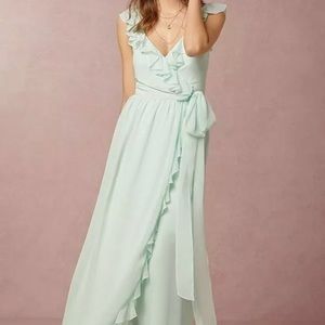 BHLDN Mint Green Maxi Wrap Dress